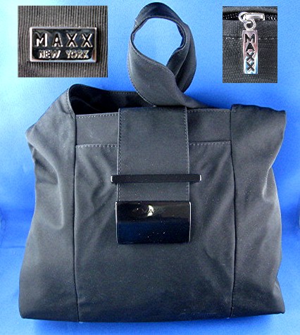 MAXX of New York black microfiber hobo handbag