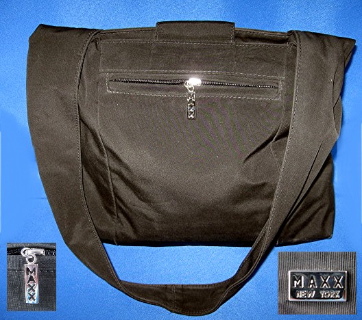 MAXX of New York black microfiber hobo handbag
