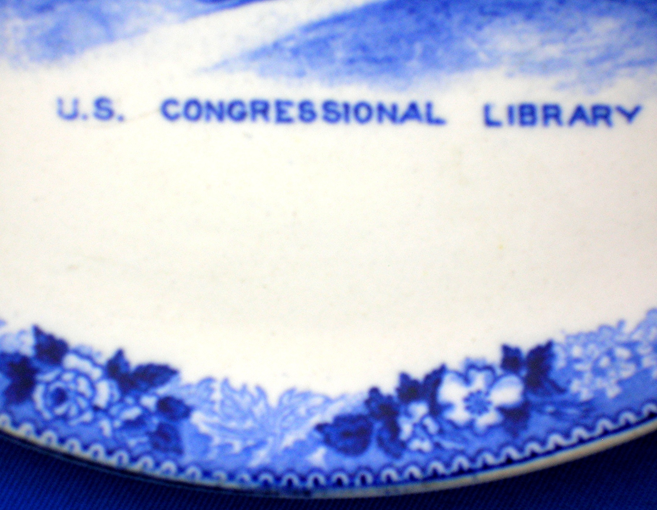 Flow Blue US Congressional Library Adams China  England