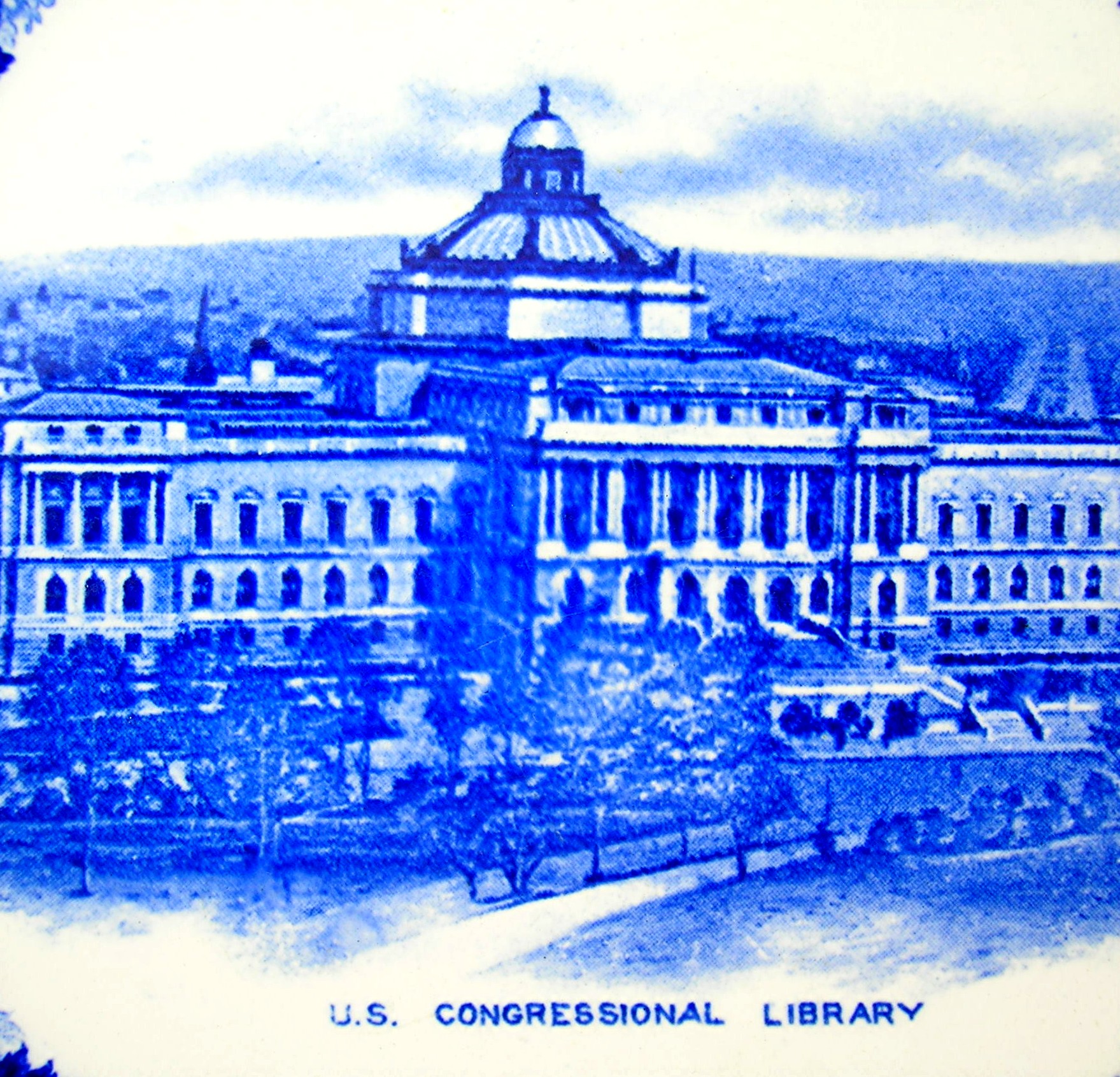 Flow Blue US Congressional Library Adams China  England