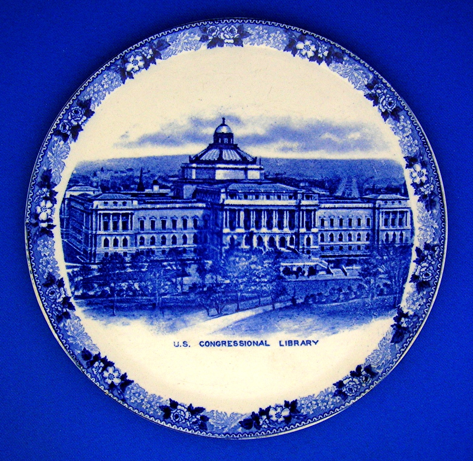 Flow Blue US Congressional Library Adams China England