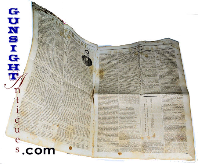 Rare! 1845 Boston Newspaper – THE HANGMAN