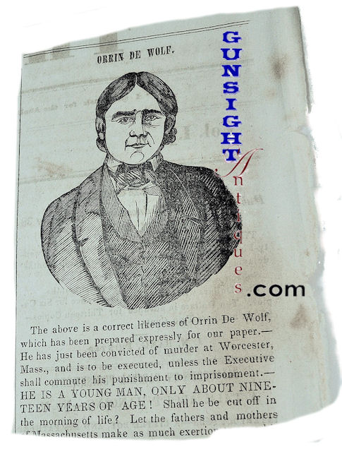 Rare! 1845 Boston Newspaper – THE HANGMAN