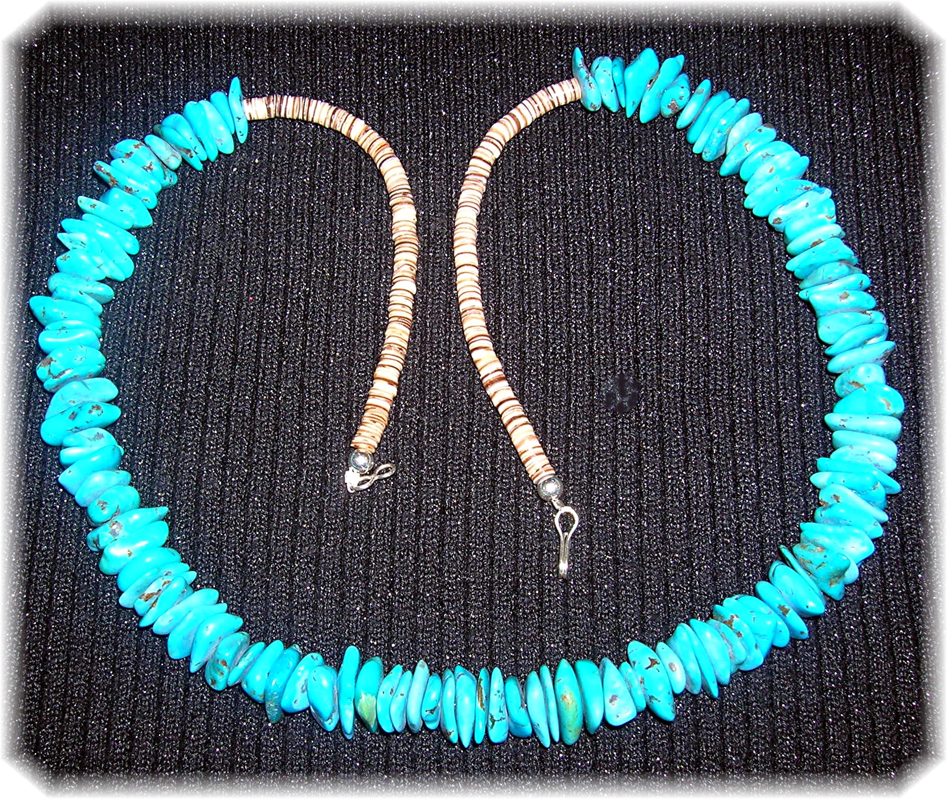 Natural Turquoise and Heishi Bead Necklace