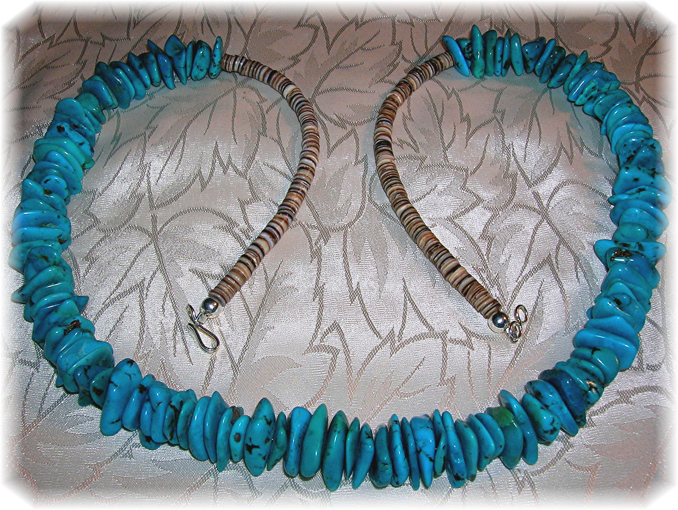 Natural Turquoise and Heishi Bead Necklace