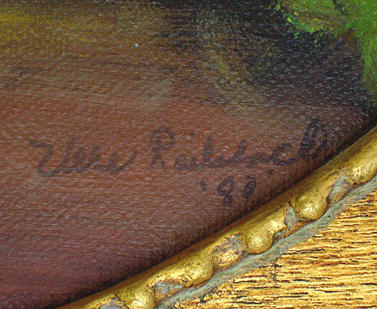 Framed Oil Painting Signed Vere Radcheki 83