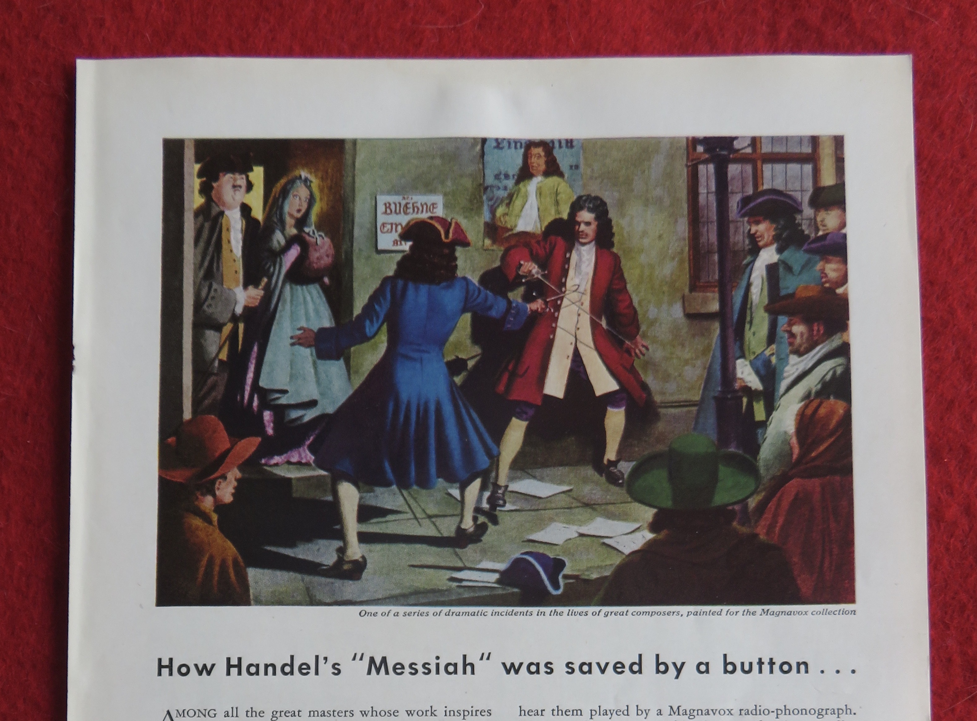1943 Magnavox Radio Phonograph with Handel's Messiah