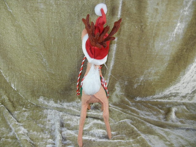 Christmas Annalee 12 inch Peppermint  Reindeer & tags