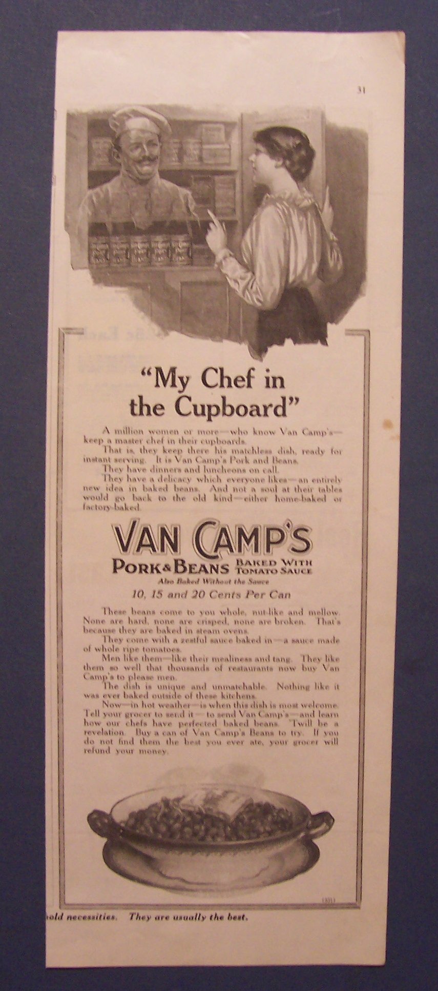 1914 Van Camp's Pork & Beans