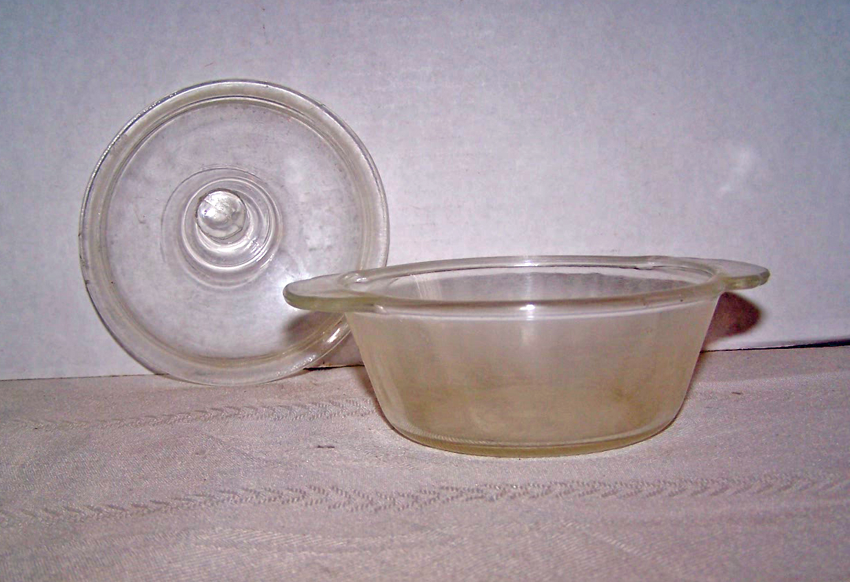 Fire King Covered Small Glass Bowl