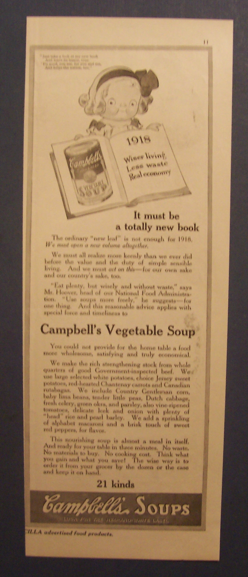 1918  Campbell's  Vegetable  Soup