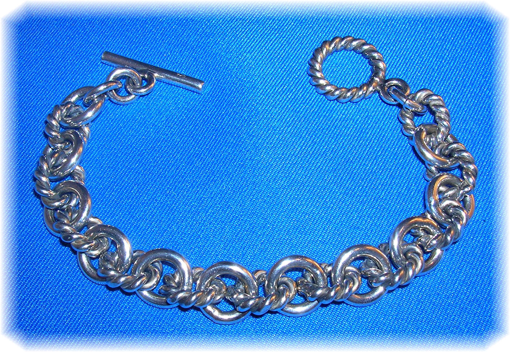 Bracelet Sterling Silver Links Toggle Yurman Design