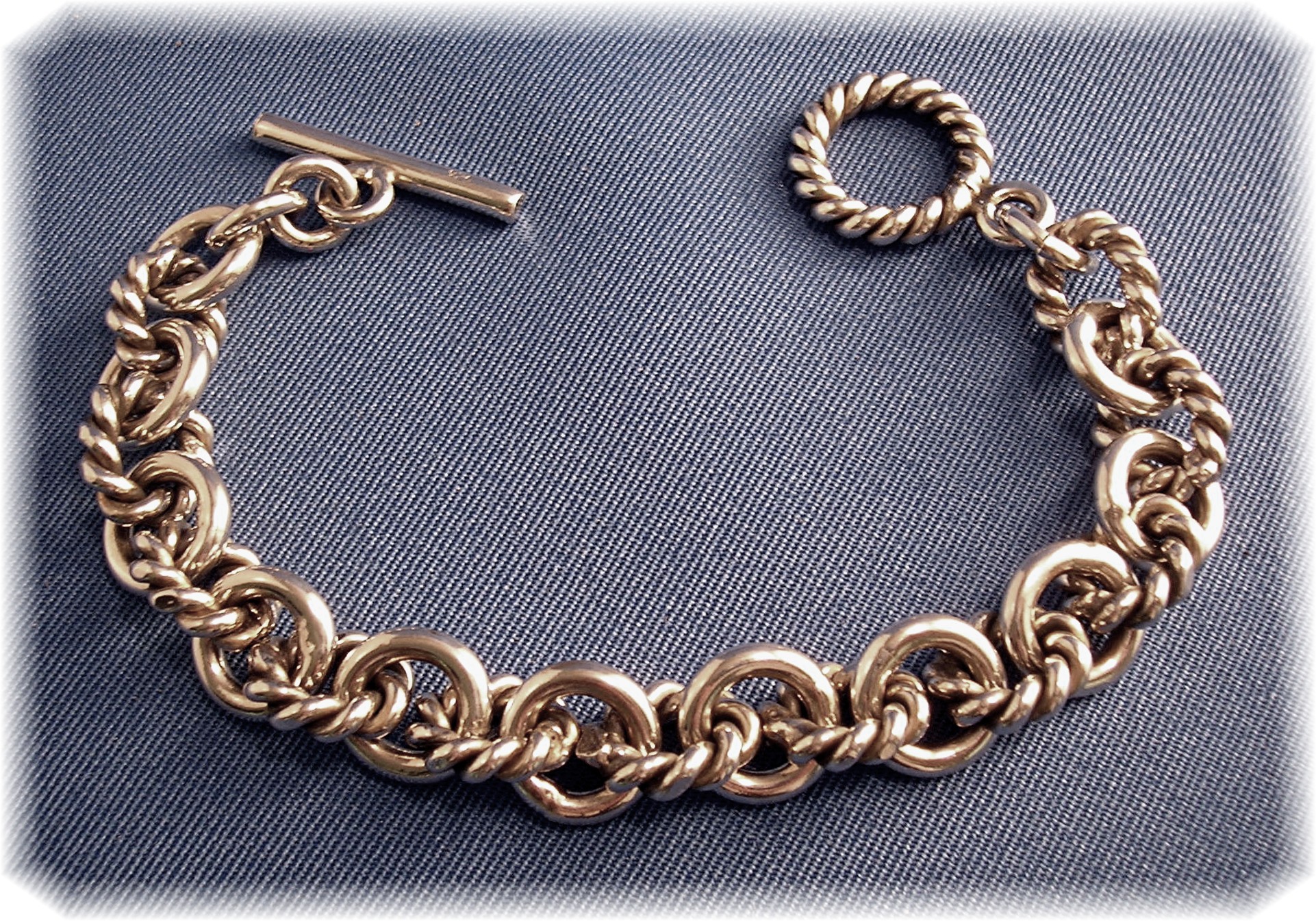 Bracelet Sterling Silver Links Toggle Yurman Design