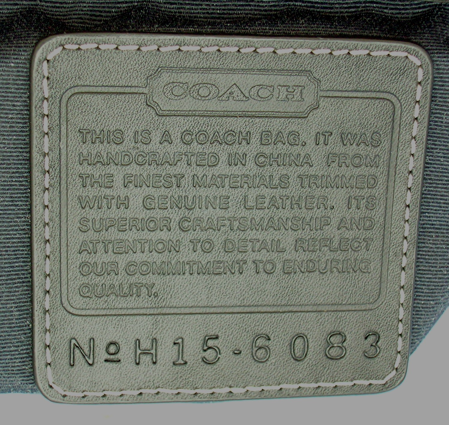 Coach Signature Black Microfibre Tote Bag
