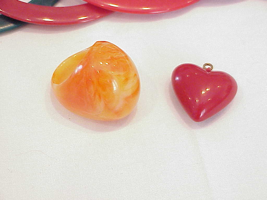 Lot Of Vintage Lucite Bracelets, Pendant And Ring