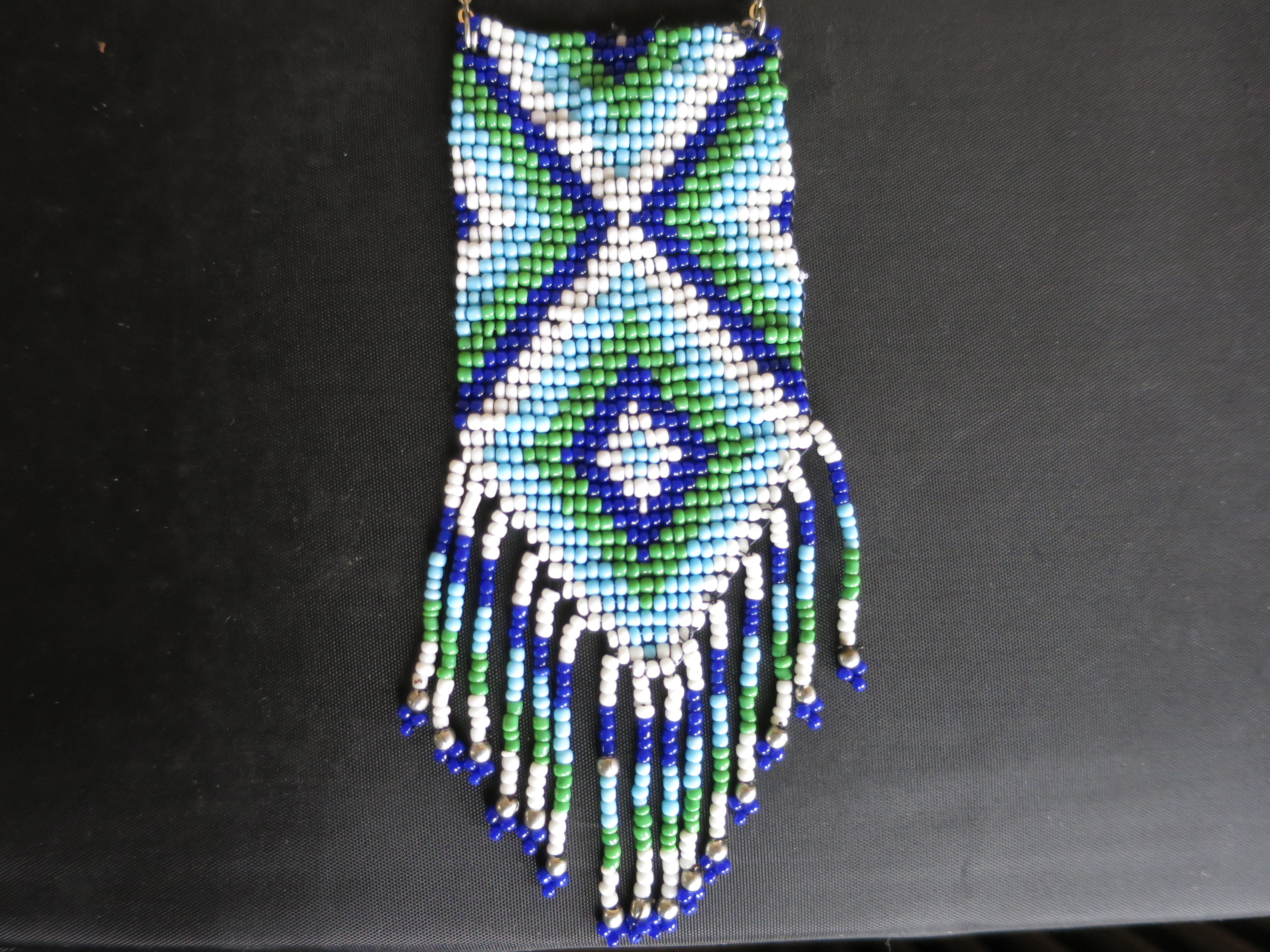 Choctaw Native American Indian Glass Seed Bead Necklace