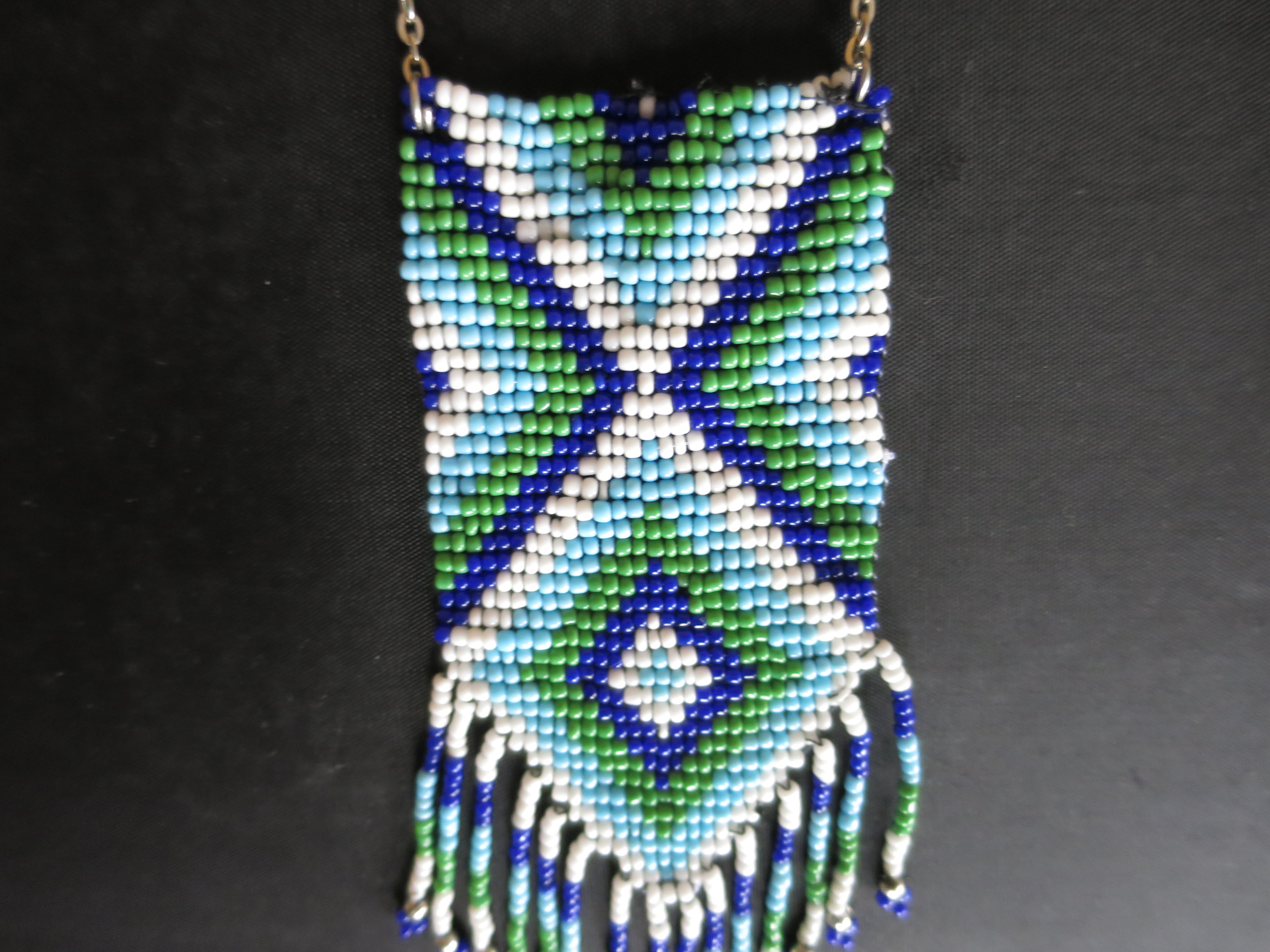 Choctaw Native American Indian Glass Seed Bead Necklace
