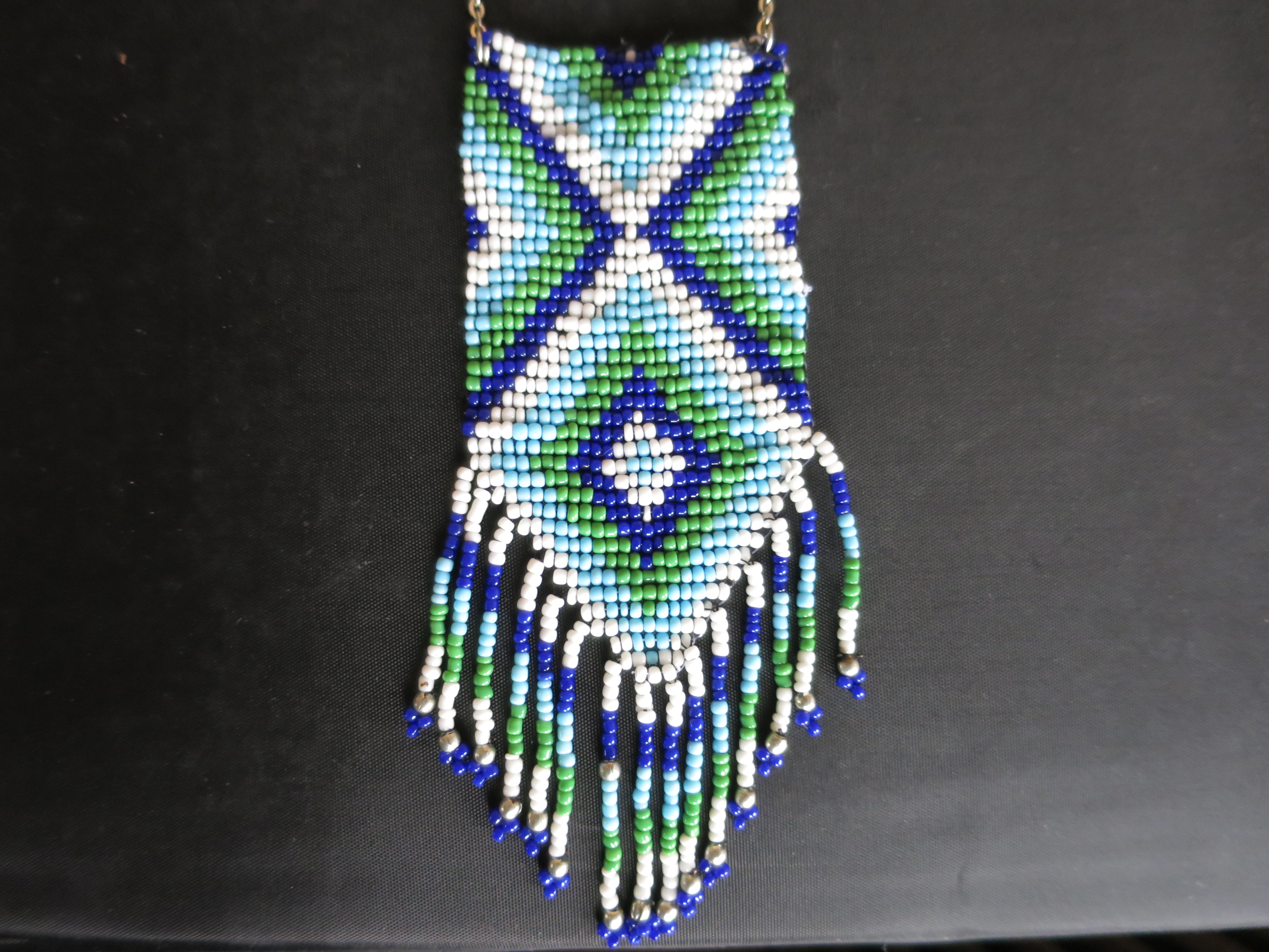Choctaw Native American Indian Glass Seed Bead Necklace