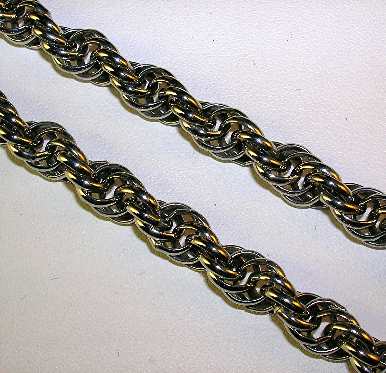 Necklace Silvertone Rope Faux Pearl Lariat Vintage