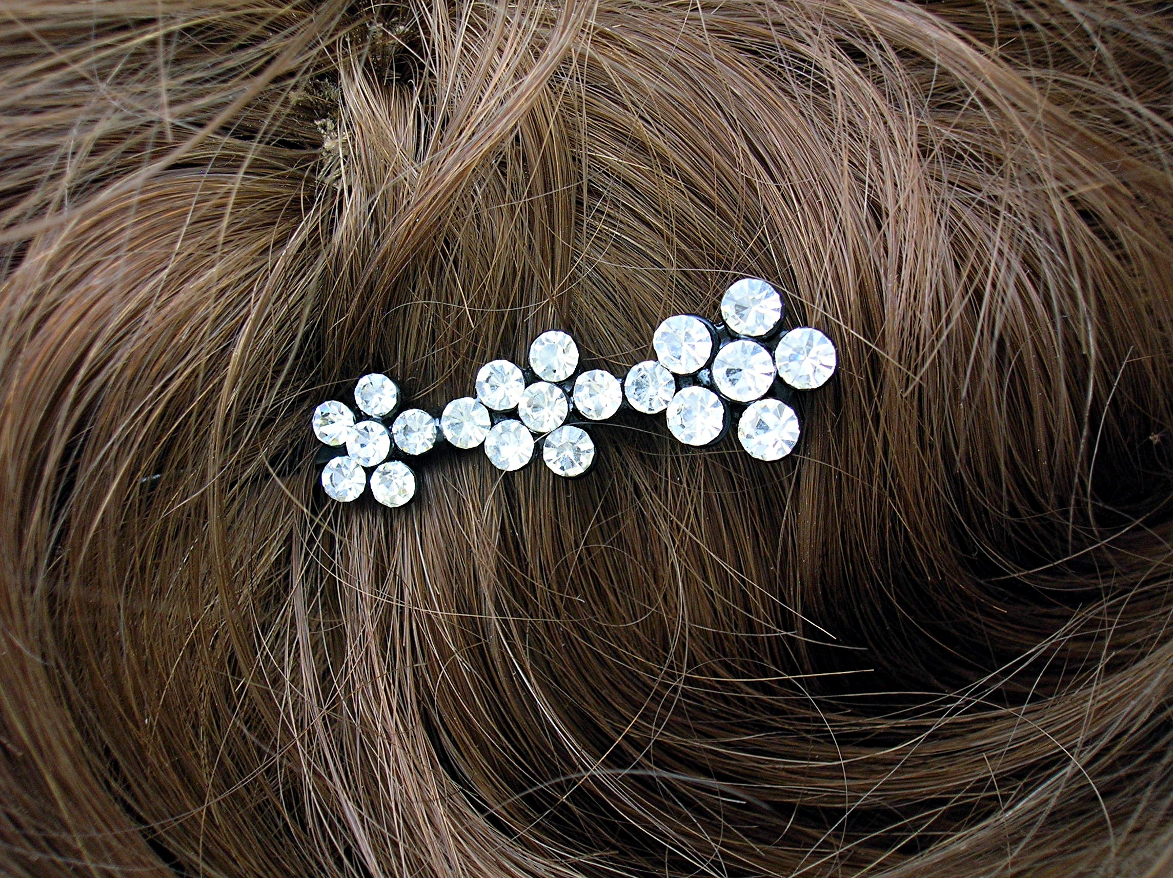 Crystal 3 Flowers Hair Pin
