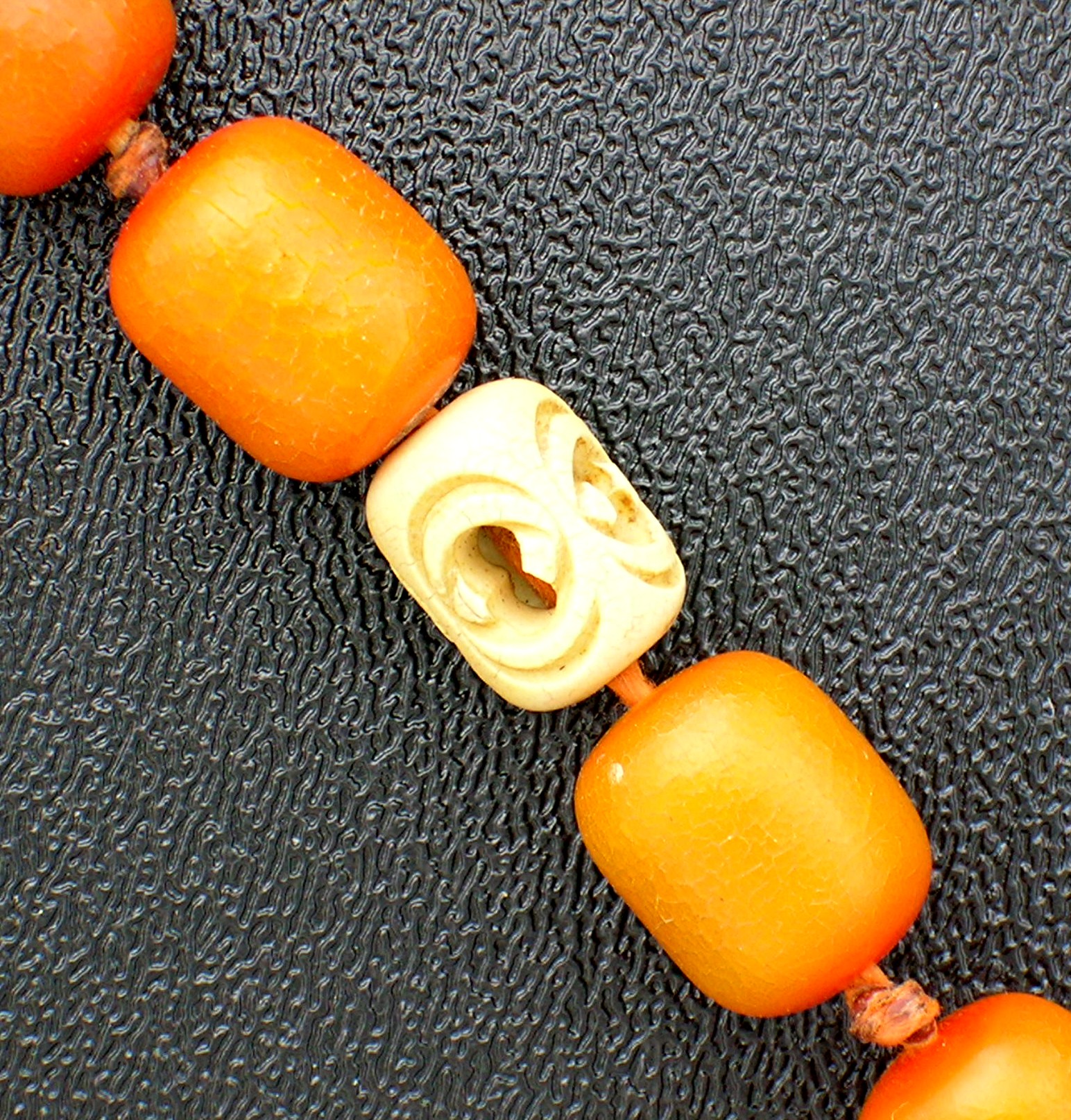 Baltic Antique Amber and Chinese Cellulose 62 Inches