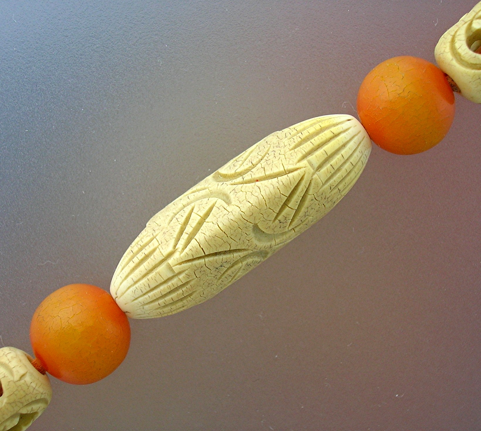 Baltic Antique Amber and Chinese Cellulose 62 Inches