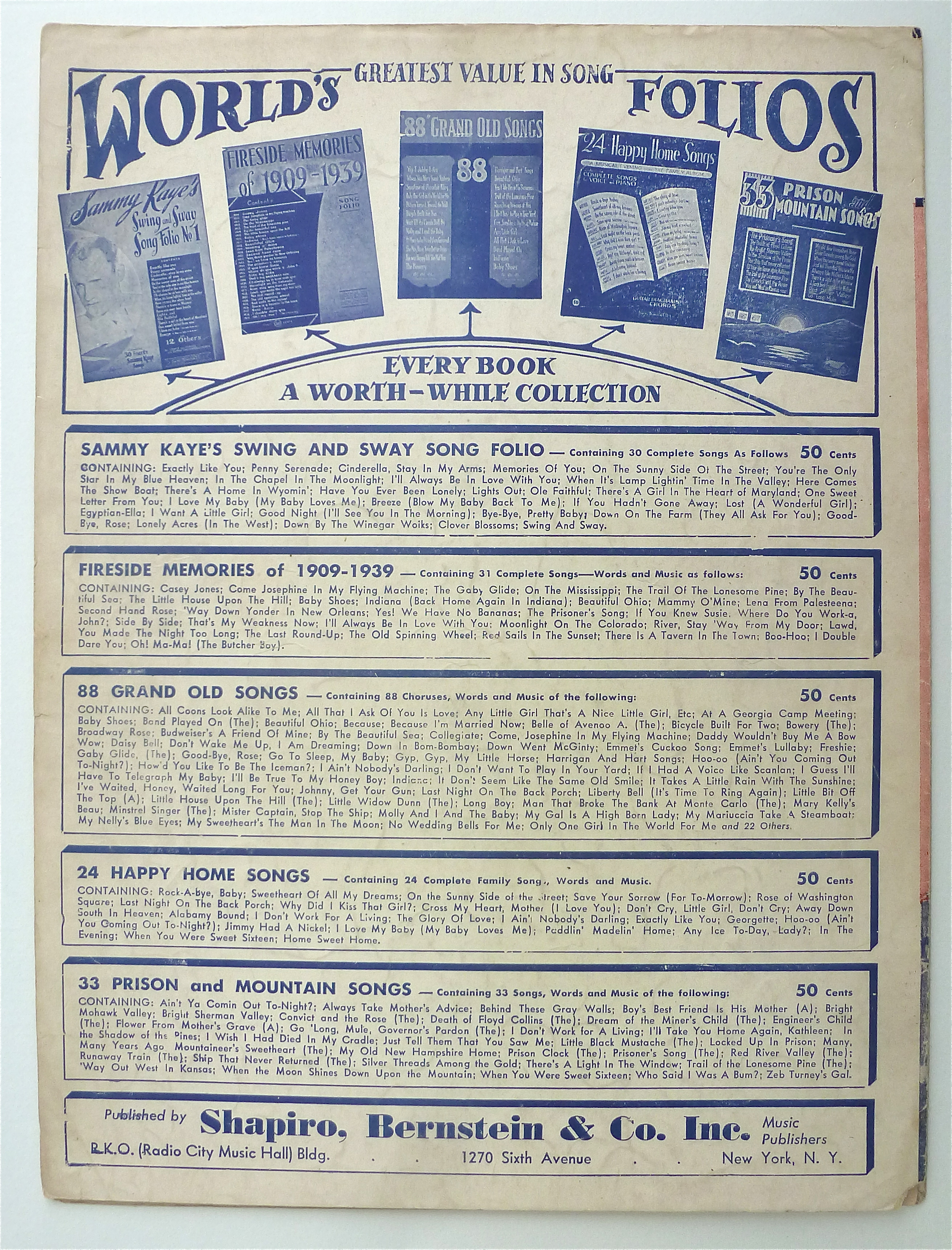 Sheet Music For 1934 Here Comes The Navy