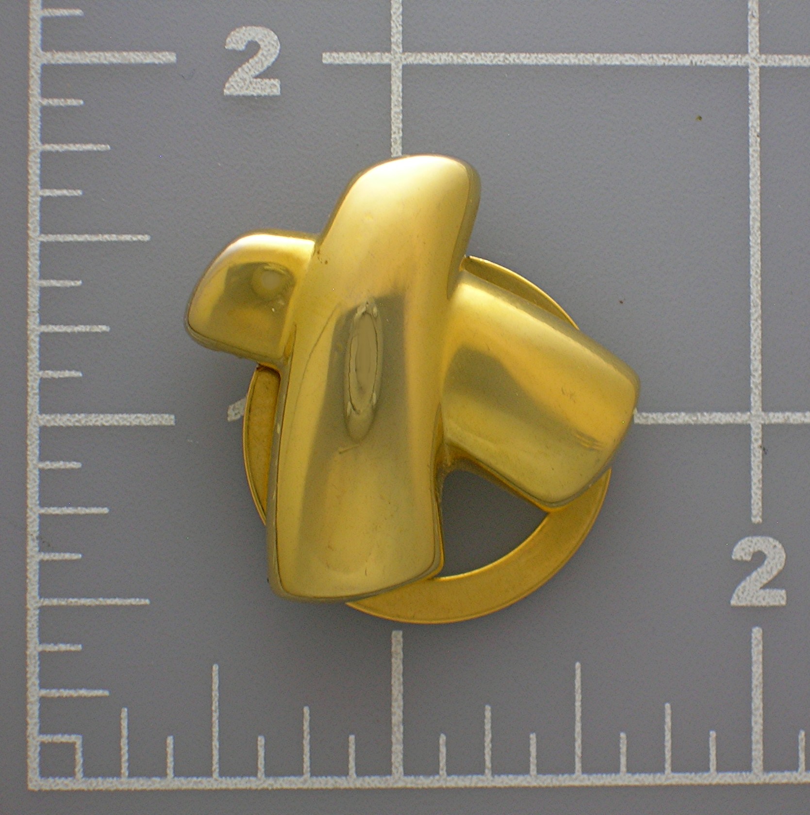 Scarf Clip Paloma Picasso Style Cross Goldtone