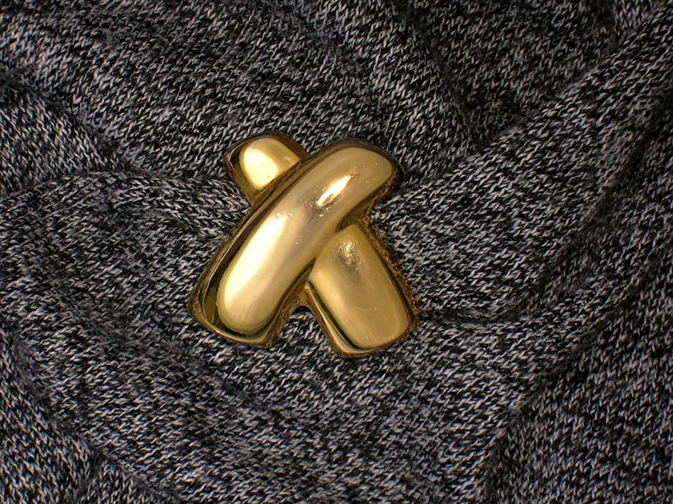 Scarf Clip Paloma Picasso Style Cross Goldtone