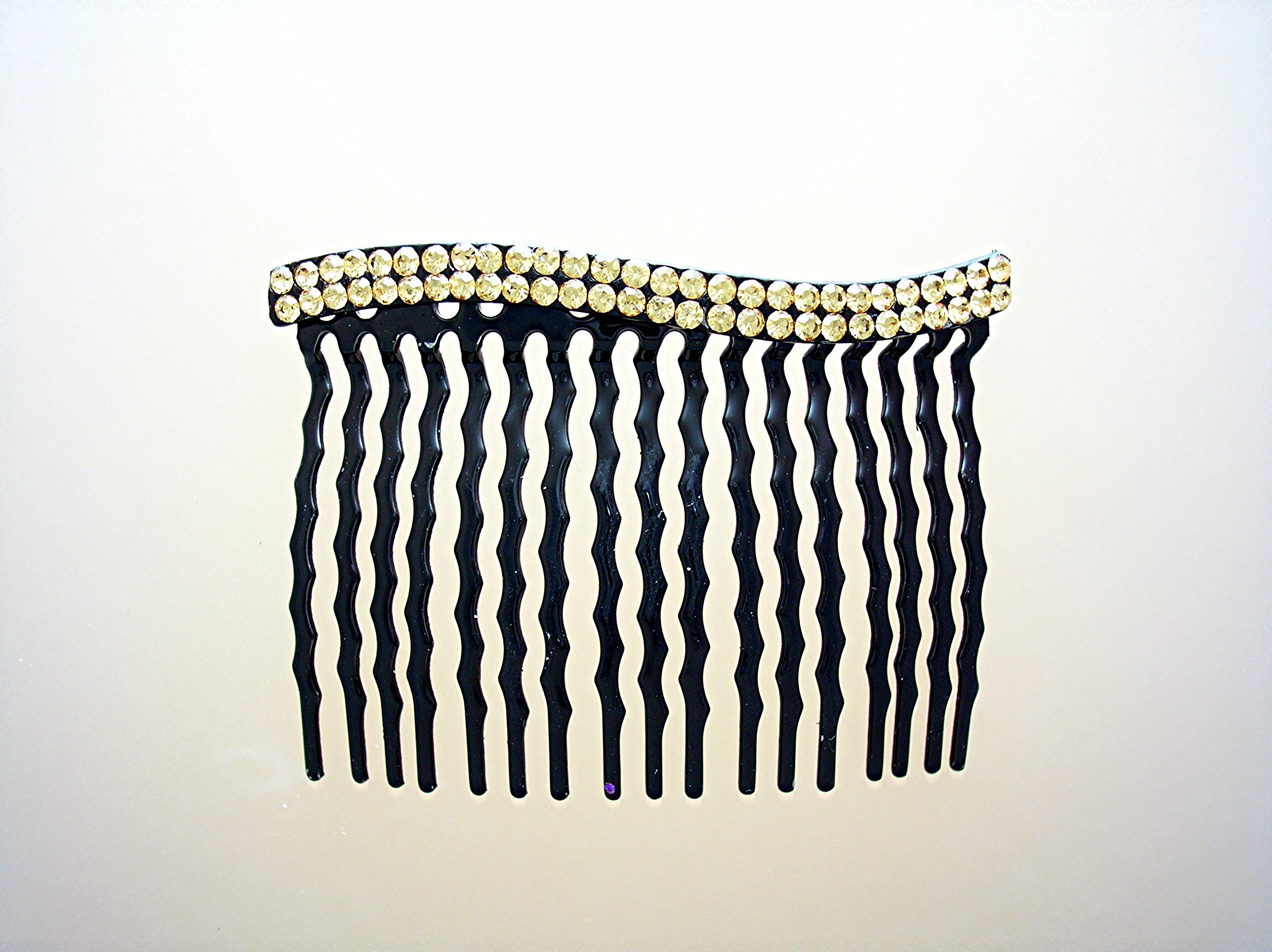 Amber Crystal Hair Comb