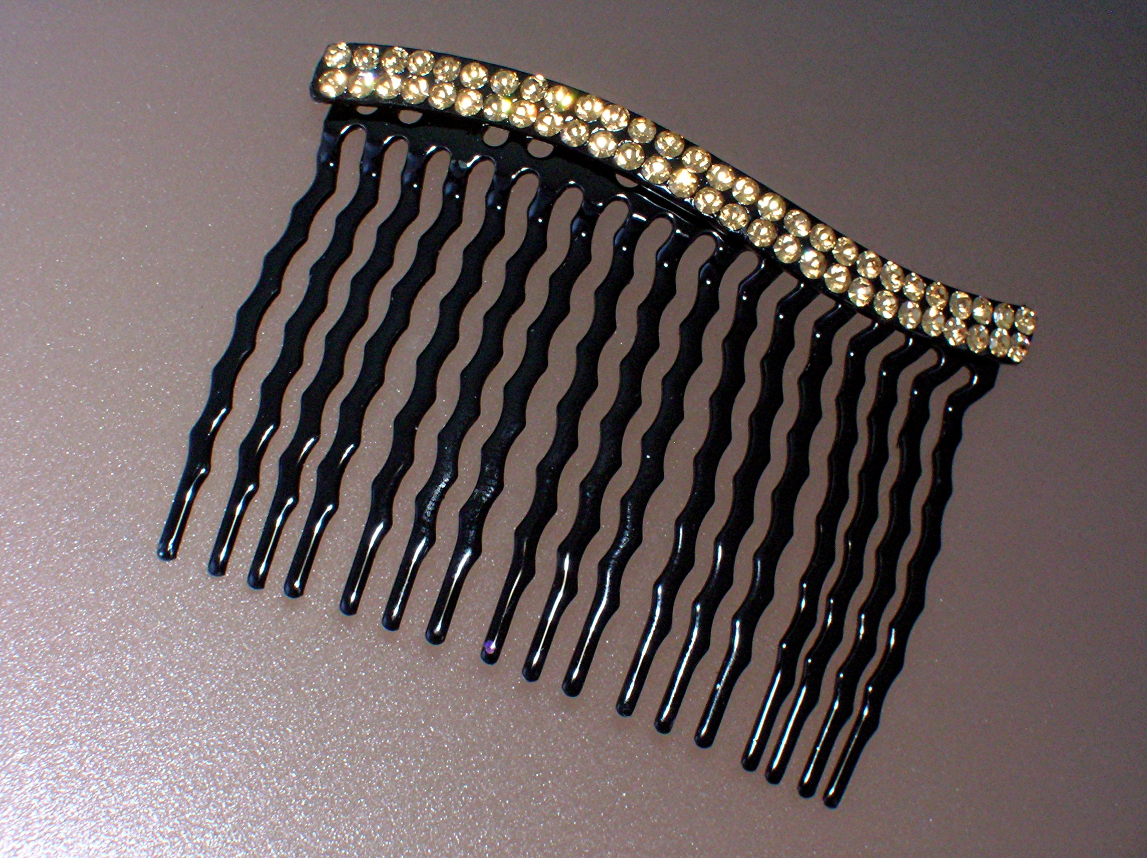 Amber Crystal Hair Comb