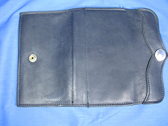 black Leather  Buffalo Nickel wallet ,