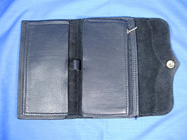 black Leather  Buffalo Nickel wallet ,
