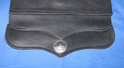 black Leather  Buffalo Nickel wallet ,