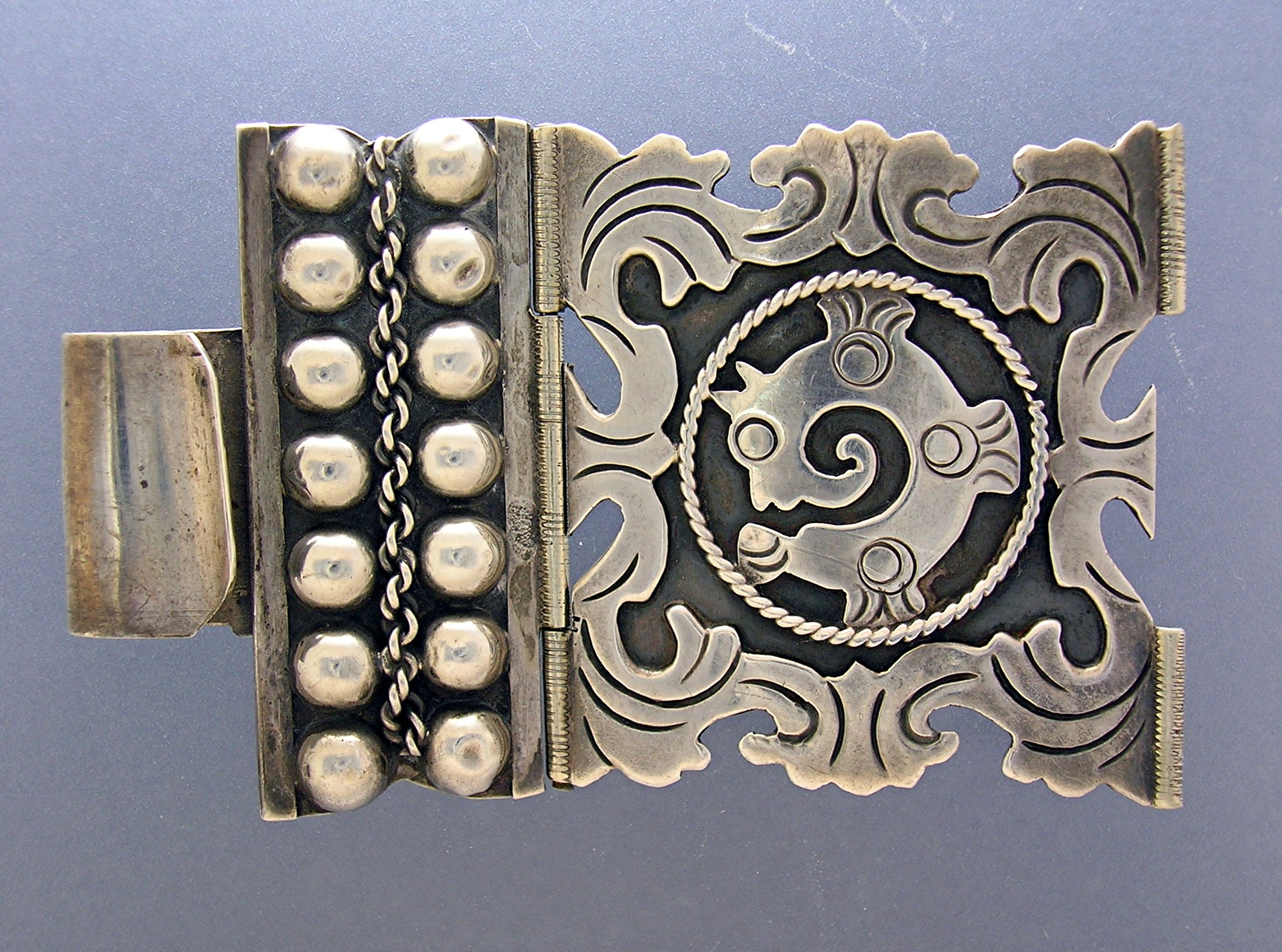 Sterling Silver Eagle 2 Mexico BRP Signed 37 Inch Belt