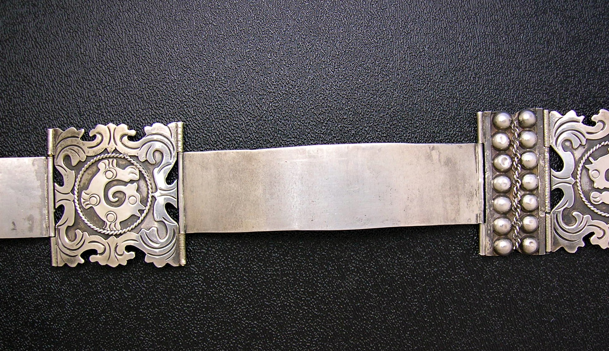 Sterling Silver Eagle 2 Mexico BRP Signed 37 Inch Belt