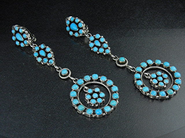 Emma Lincoln Sleeping Beauty Turquoise Clip Earrings