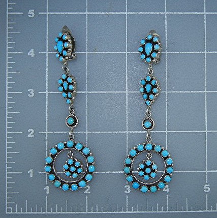 Emma Lincoln Sleeping Beauty Turquoise Clip Earrings