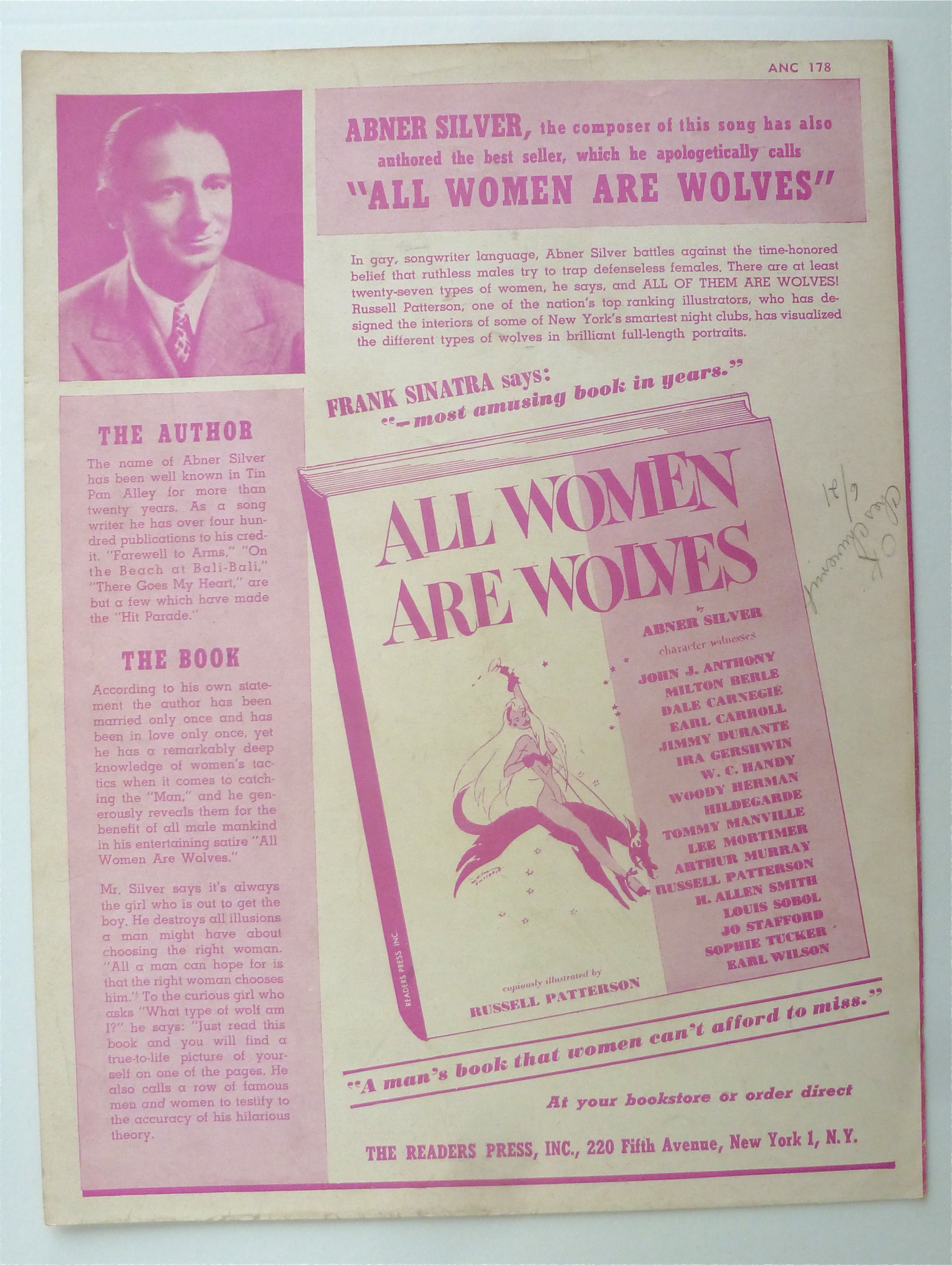 Sheet Music For 1946 Save Me A Dream