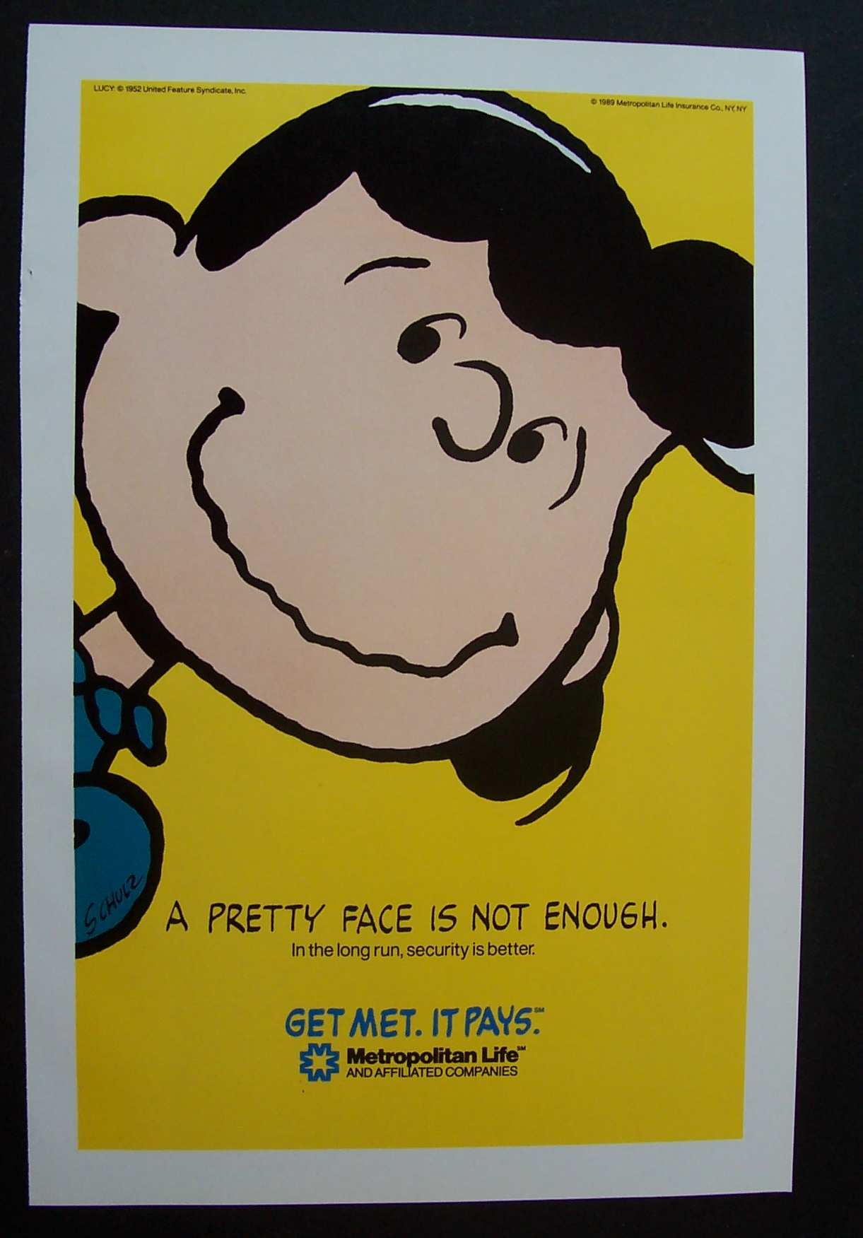 1989 Metropolitan Life Insurance Co. w/Lucy (Peanuts)