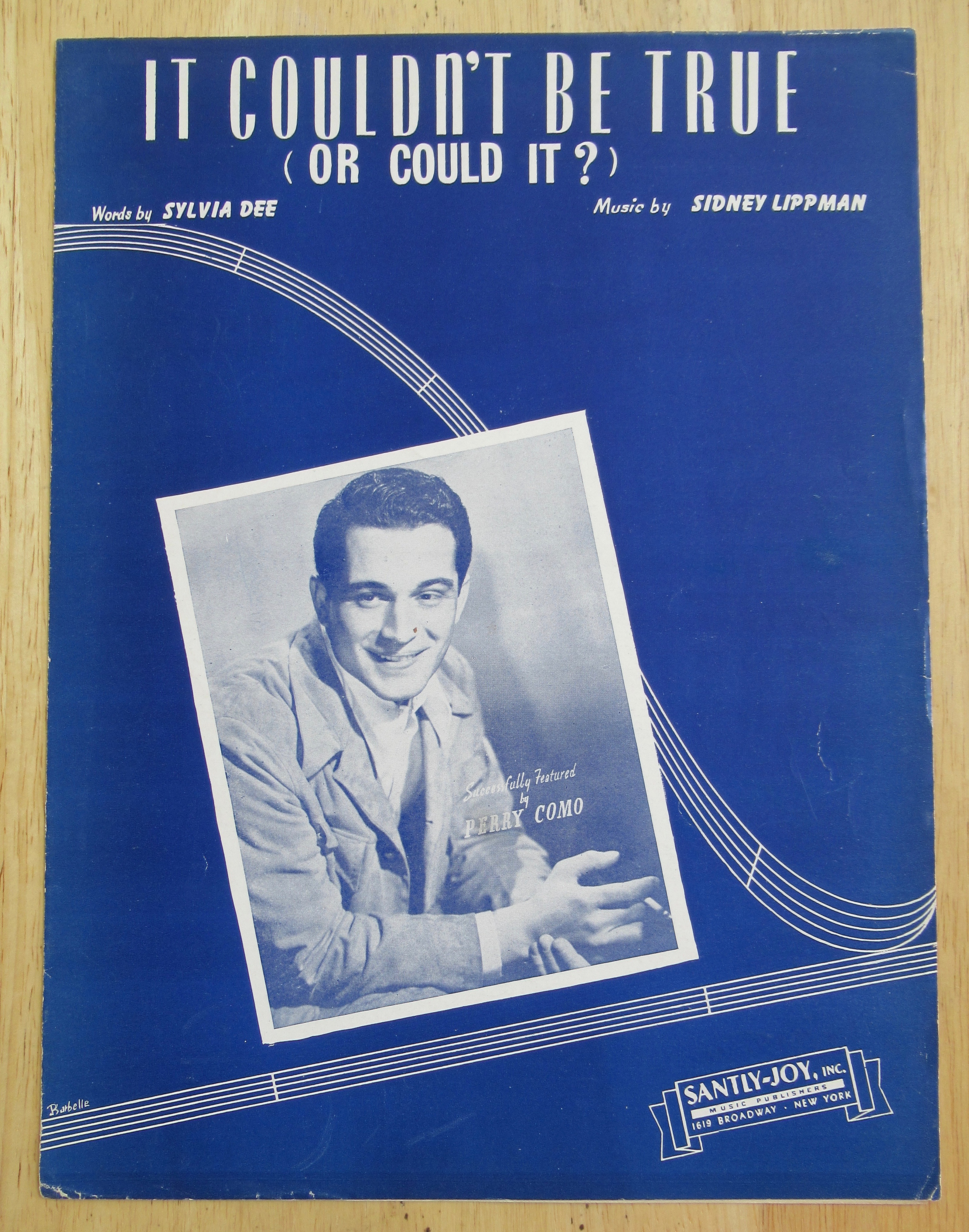 1946 It Couldn't Be True (Or Could It) Sheet Music