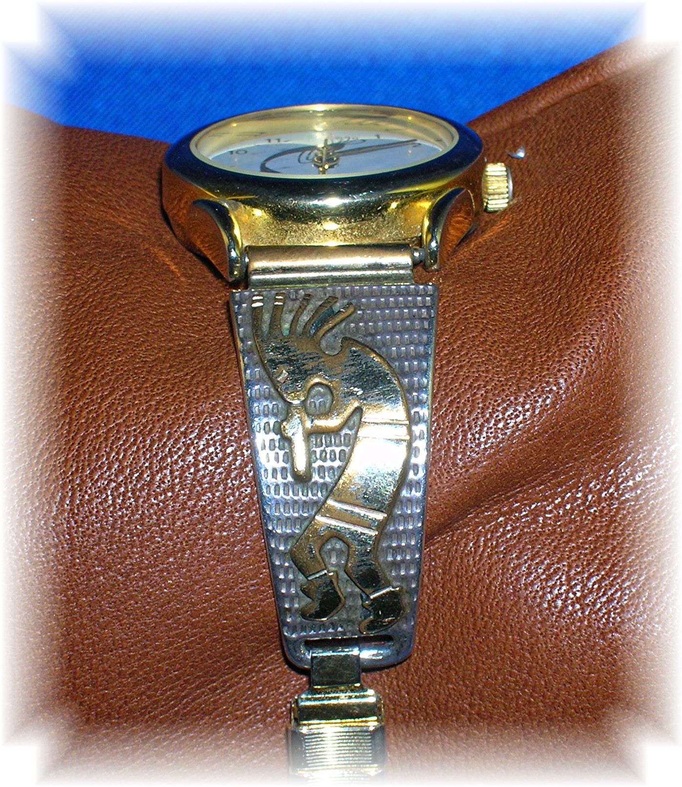 Navajo Sterling Silver 12K GF Ladies Wrist Watch