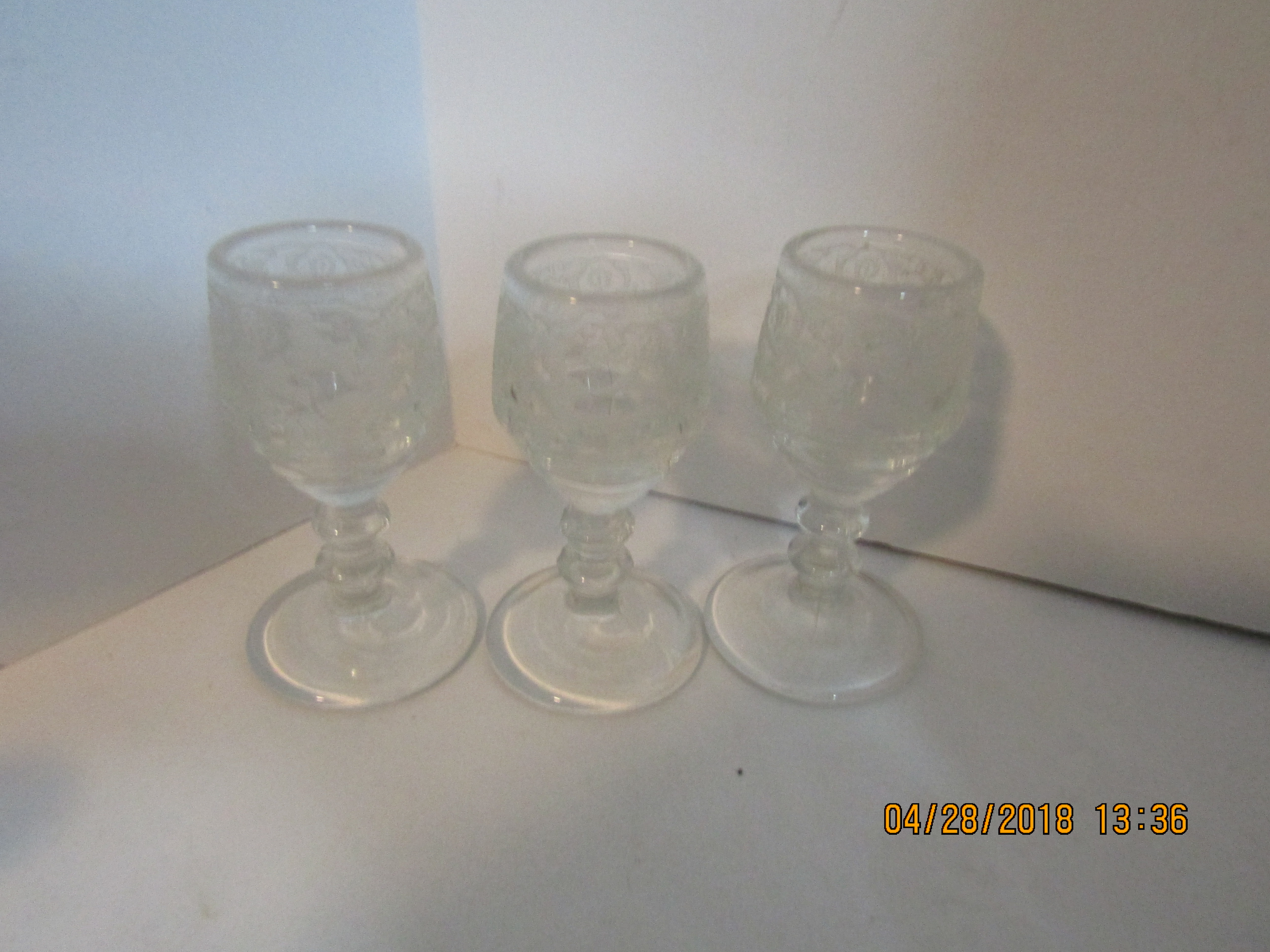 Vintage Mini Stemmed Cordial Glass Set