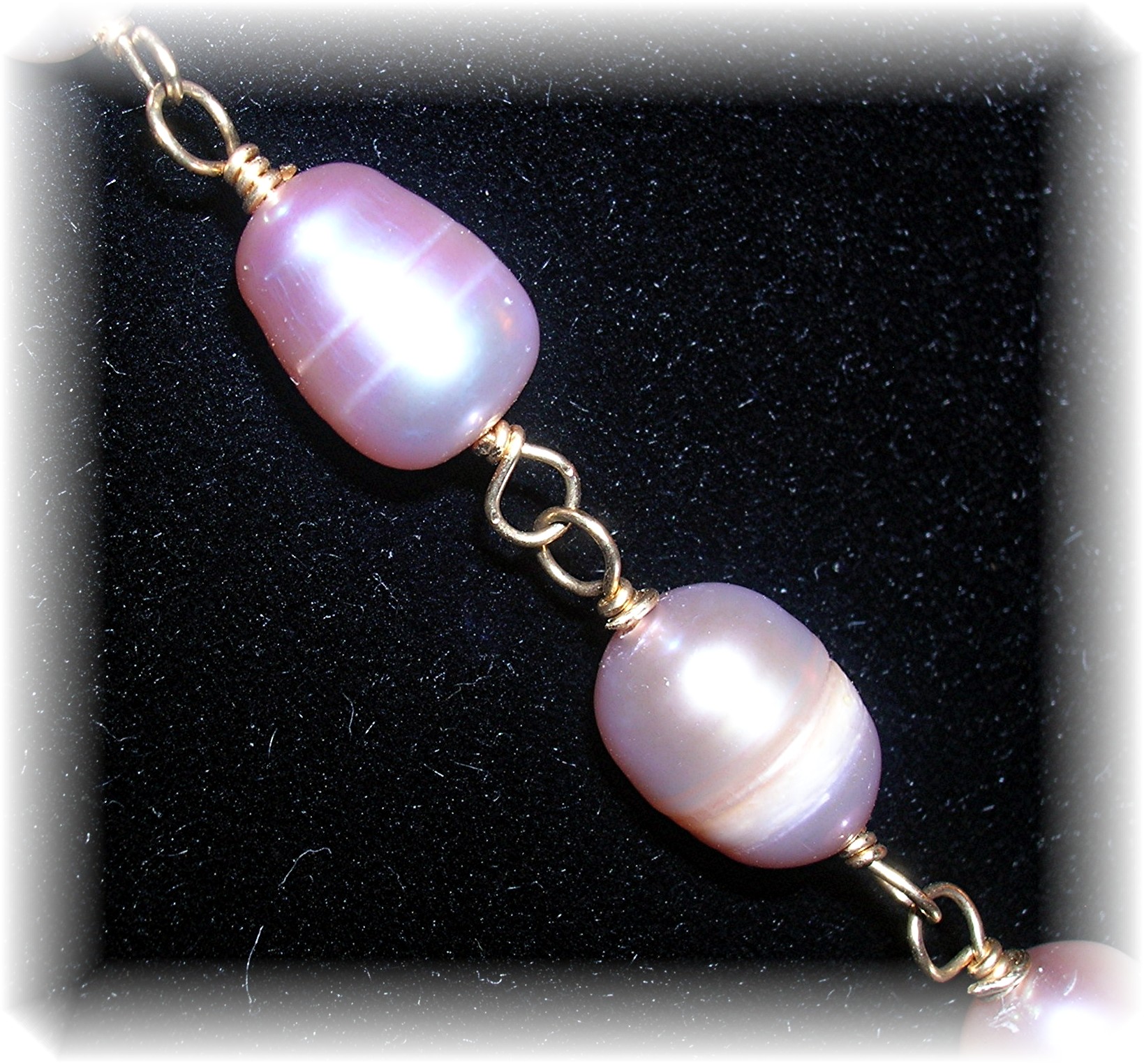 Designer Gold Wired Sunstone and Pearl Necklace