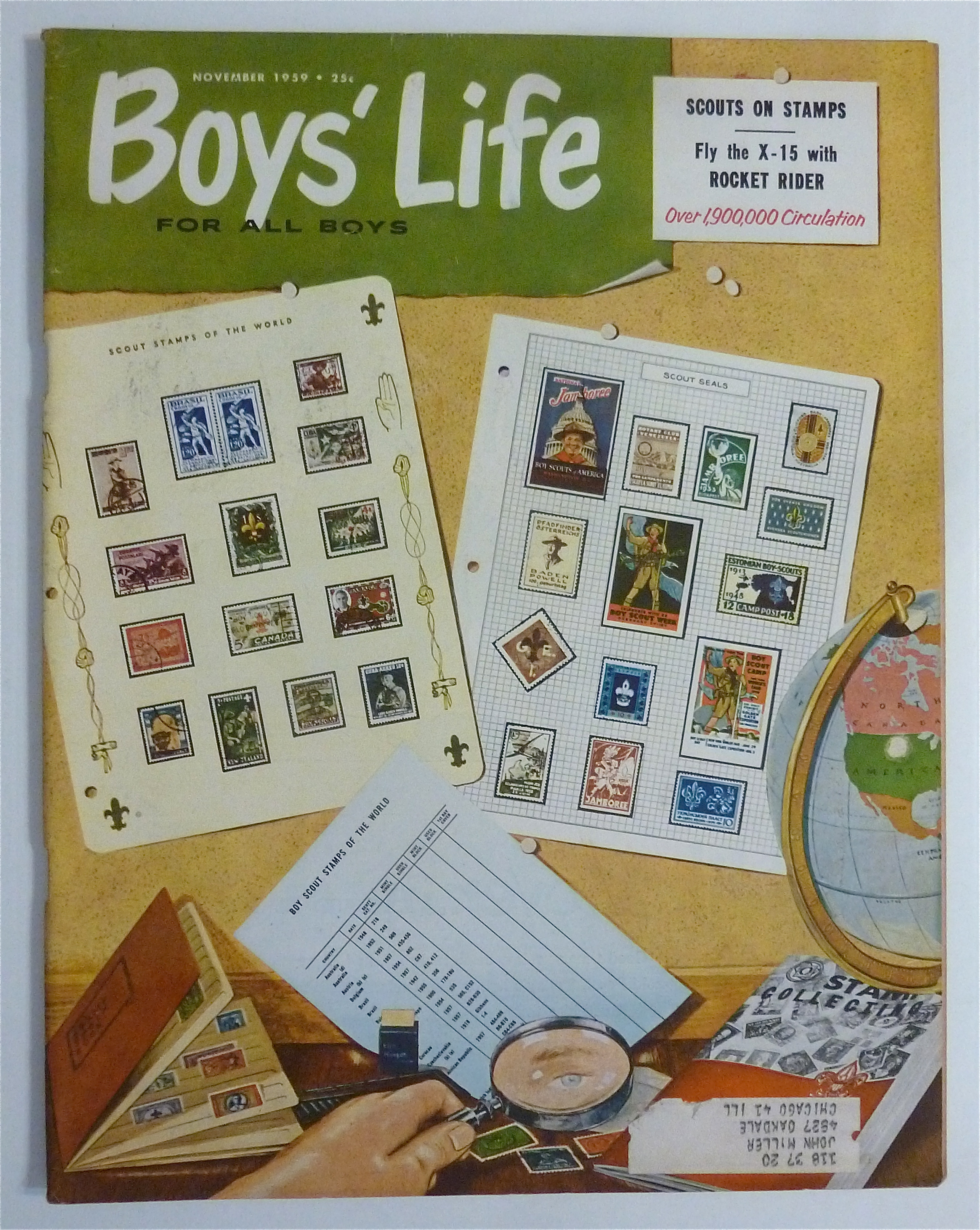 Boys' Life Magazine November 1959 Scouts On Stamps