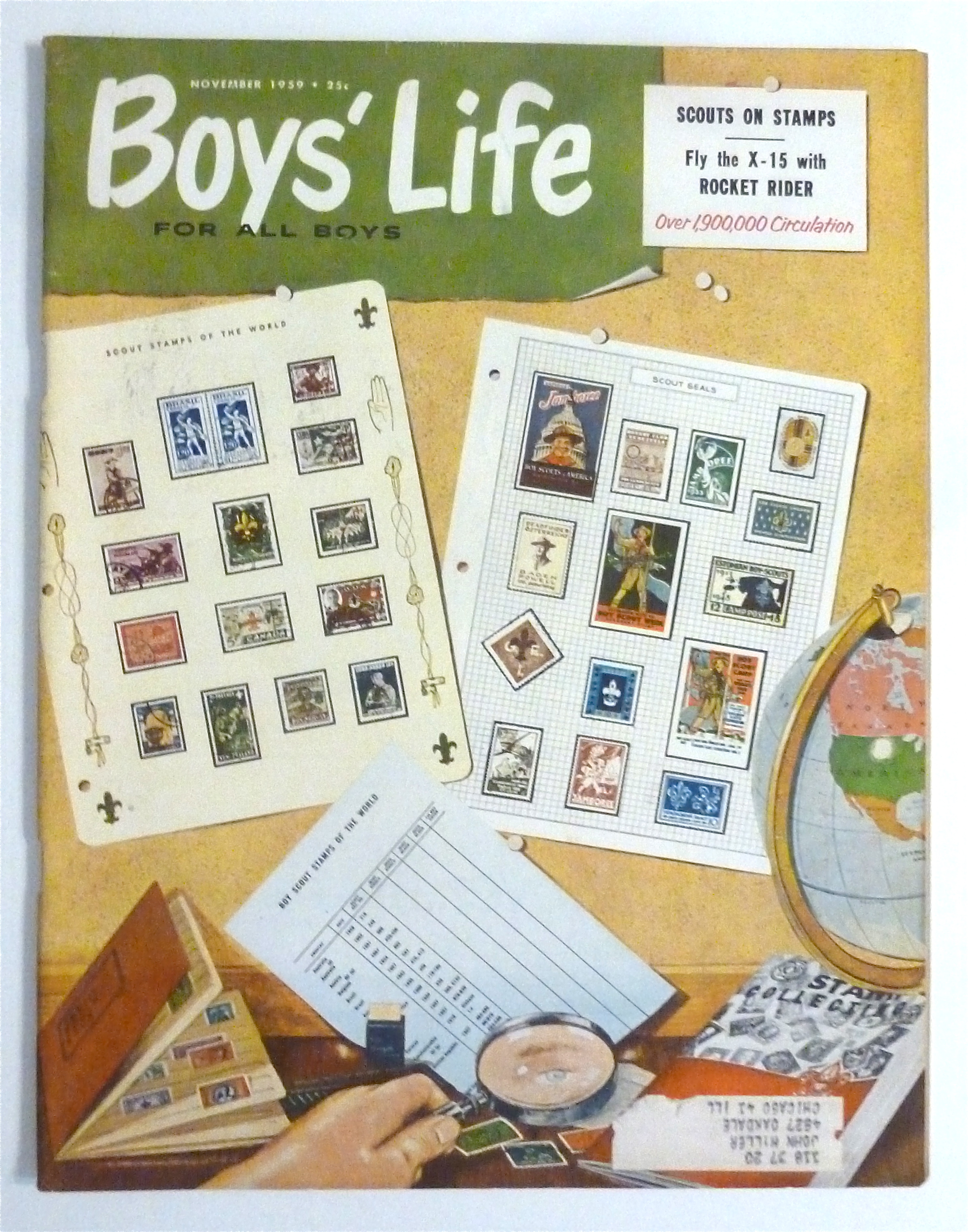 Boys' Life Magazine November 1959 Scouts On Stamps