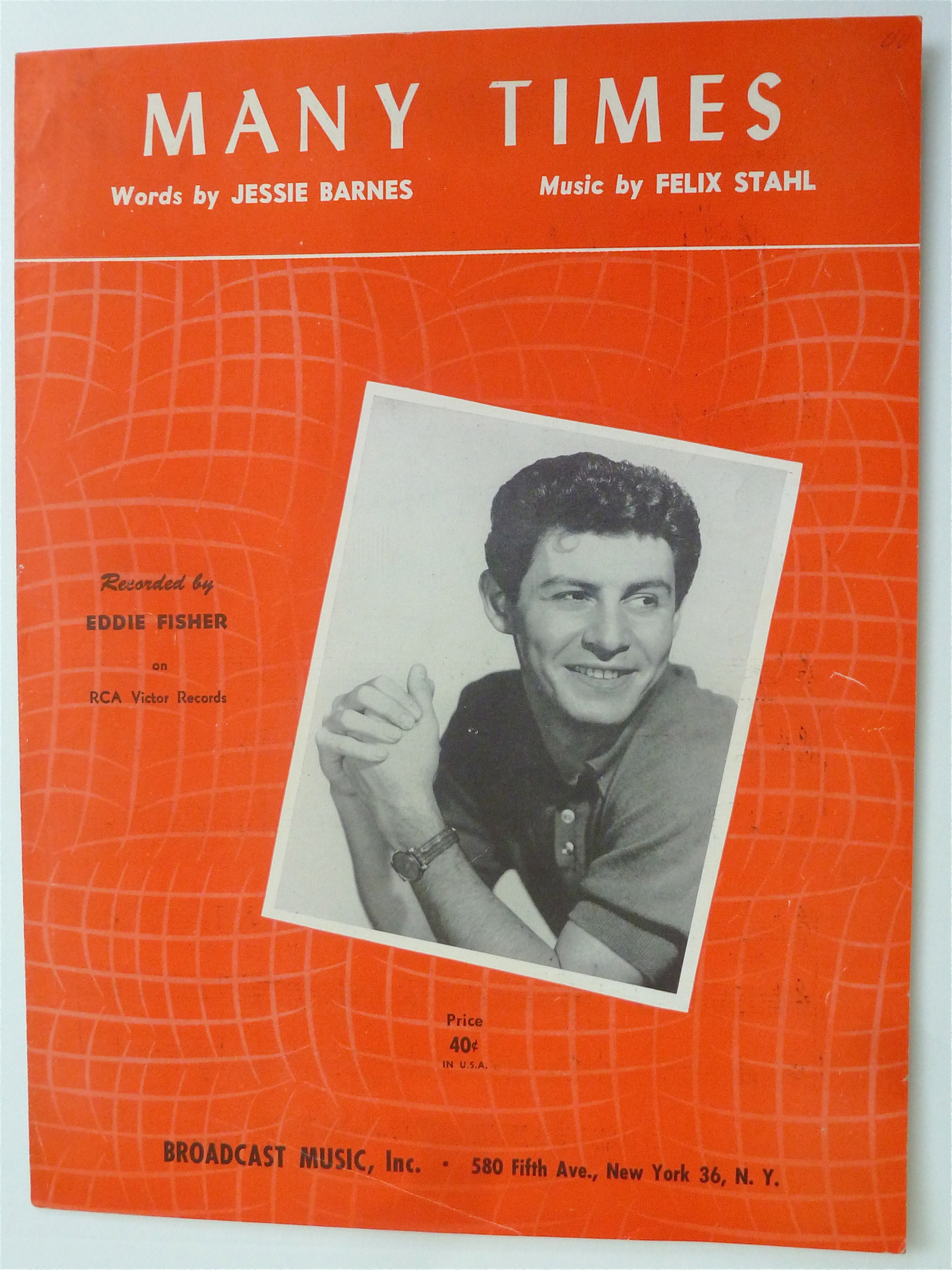 Sheet Music For 1953 Many Times