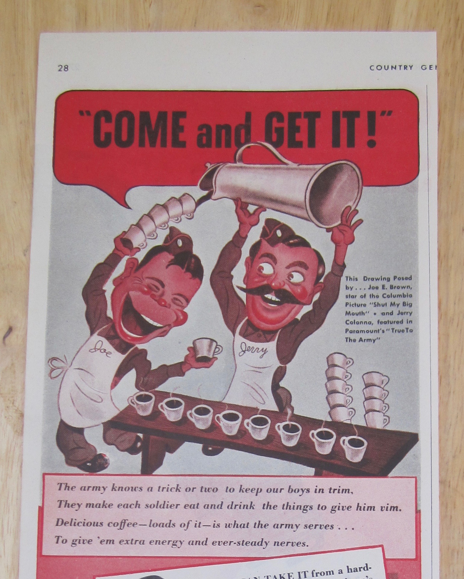 1942 Coffee with Paulette Goddard & Glenn Miller