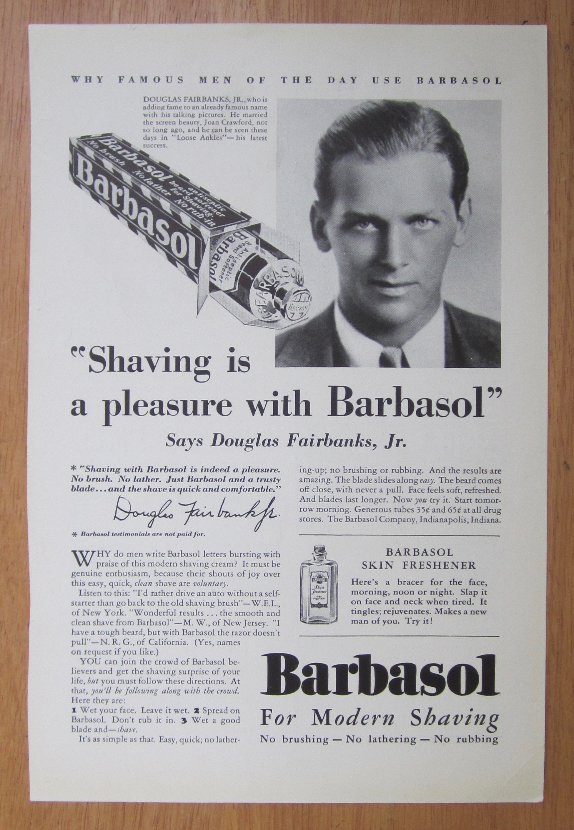 1939 Barbasol with Douglas Fairbanks Jr