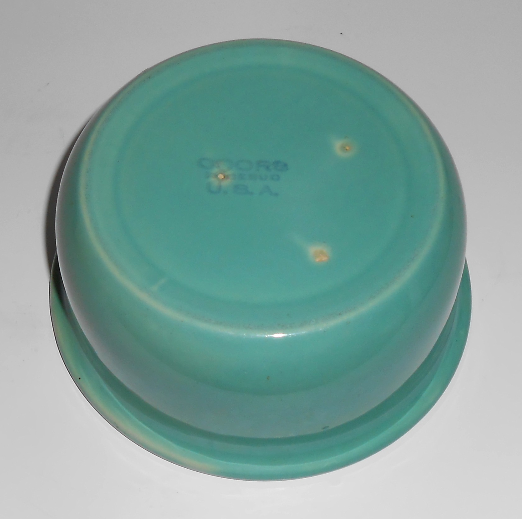 Coors Pottery Rosebud 5in Green Straight Casserole